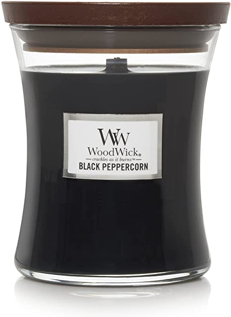 Ароматична свічка з ароматом пряного перцю Woodwick Medium Black Peppercorn 275 г Ароматична свічка з ароматом пряного перцю Woodwick Medium Black Peppercorn 275 г